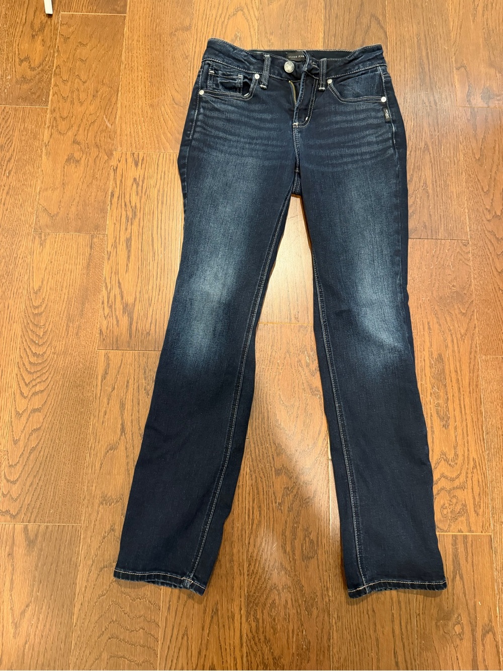 25/29 Silver Jeans Dark Blue Straight Leg Womens
